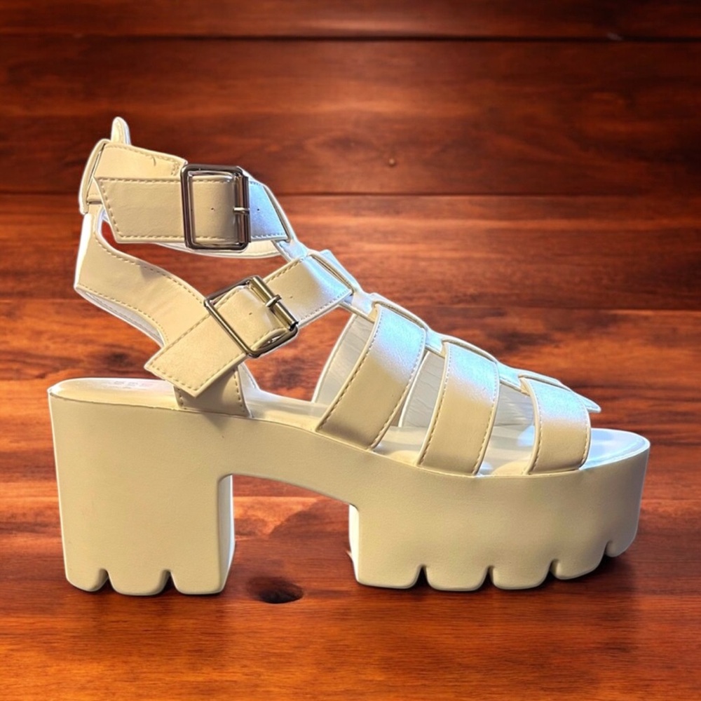 NWT READY SALTED Women's Chunky‎ Platform Sandals - Picture 2 of 8